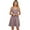 Lilac, variant on Women's Buttoned Wide Strap Mini Dress with Pockets and Sheer Overlay Soft 65% rayon 30% polyester 5% spandex