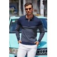 thumbnail image 5 of COOFANDY Men's Long Sleeve Polo Shirts 1/4 Zip Pullover Polo Sweater Slim Fit Polo T ShirtsFall Shirts T Shirts Casual Pullover Sweaters, 5 of 9