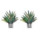 thumbnail image 1 of Maceta de vidrio con diseño de aloe | Maceta artificial para suculentas, ideal para la decoración del hogar y el jardín | Planta decorativa en maceta para uso interior y exterior | Juego de 2, 1 of 1