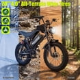thumbnail image 6 of Moveloop Ebike for Adults, 750W Motor, 20"x4" Fat Tire Electric Bike, Max 70 Miles Range, 48V/15.6Ah Mountain 28MPH E-Bike, Full Suspension, NFC Unlock, 6 of 9