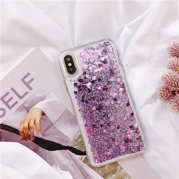 Liquid Soft Silicone Water Case for iPhone 11 12 13 14 15 Pro Max 6 6s 7 8 Plus X Xs XR SE Glitter Quicksand Bling Star Fundas Gift CYH