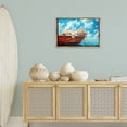 thumbnail image 2 of Stupell Industries Sleeping Cat on Boat Animals Painting Brown Floater Framed Canvas Art Print Wall Art, 25 x 17, 2 of 9