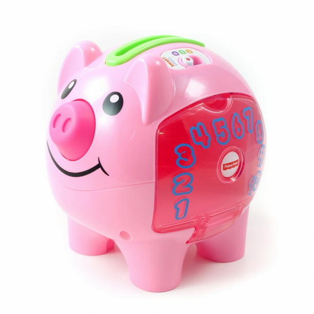 Fisher-Price Laugh & Learn Smart Stages Piggy Bank, Interactive Baby Toy 