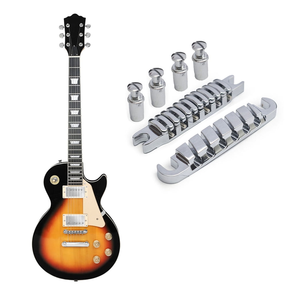 Electric Guitar Bridge Split Guitar Bridge Tailpiece Individual Saddles for 6 String Electric Guitars Replacement Parts