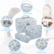 thumbnail image 3 of Juego de bolsas de maquillaje, bolsa de maquillaje acolchada, bolsa de cosméticos floral grande para mujeres, lindas bolsas de maquillaje de algodón, bolsa organizadora de artículos de tocador de viaj, 3 of 5