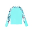 thumbnail image 5 of Sholeno Girls 2 Pieces Rash Guard Swimsuit Long Sleeve Beach Tankini Swimwear Summer Bathing Suit Lake Green 10, 5 of 7