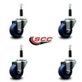 thumbnail image 2 of 3 Inch Solid Poly Wheel Swivel 7/8 Inch Expanding Stem Caster Set SCC, 2 of 2