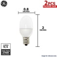 thumbnail image 3 of Ge Current LED Bulb,C7,2700K,3 lm,0.5W,PK2 LED0.5C7/C/CD2, 3 of 3