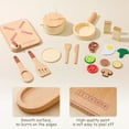 thumbnail image 4 of Wooden Simulation Kitchen Toy Children Pretend To Cook Play House Ice Cream Coffee Machine Toy Baby Early Education Fun Toy Gift, 4 of 7