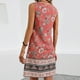 thumbnail image 4 of Vestido de Verano Casual Señoras Moda Cuello Redondo Impreso Vestido de Anillo sin Mangas para el Ocio Y Diario, 4 of 7