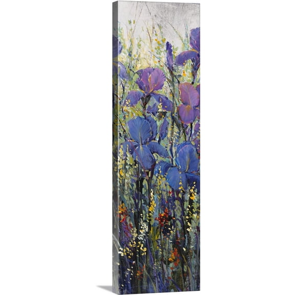 Great BIG Canvas | "Iris Field II" Canvas Wall Art - 12x36