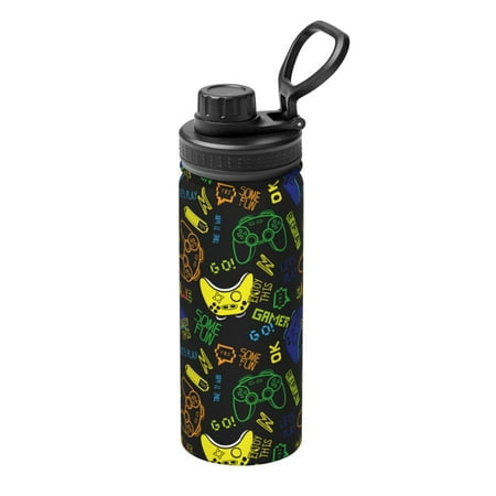 

Tebeau Game Play Print Water Bottle 18oz Sports Insulated Kettle Stainless Steel Outdoor Drinking Bottles Fashion Travel Cup