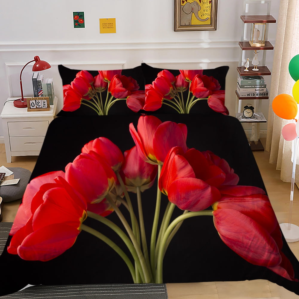 Tulip Ultra Soft Luxury Washed Comforter Covers with Pillowcases，Modern