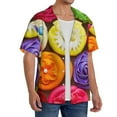 thumbnail image 4 of JUNZAN Mens Casual Button Down Shirts Short Sleeve Brightly Colored Cupcakes Print Shirt-Small, 4 of 7