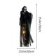 thumbnail image 3 of Fantasma colgante de Halloween, calavera luminosa con ropa negra, decoraciones de Halloween, ropa ondeante para exteriores, accesorios de ambiente de terror embrujado para patio, jardín, baúl, suminis, 3 of 6
