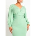thumbnail image 2 of ELOQUII Women's Plus Size Cross Front Midi Dress, 2 of 6