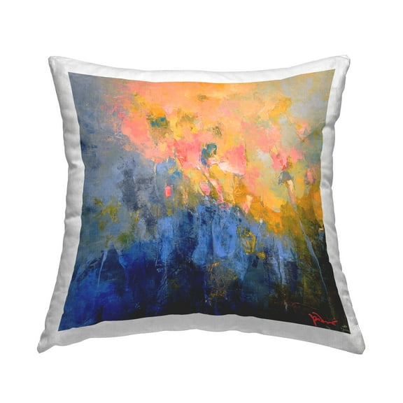 Stupell Industries Vivid Abstract Blossoms Decorative Printed Throw Pillow Design by Patrick Dennis