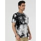 thumbnail image 3 of Novedad para hombre, camiseta con efecto tie dye, manga corta, hip hop, camiseta estampada de veranoBlanco negro M, 3 of 6