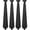 4 PCS/Black, variant on Clip on Ties for Men - Premium Black Solid Color Clip on Tie/2PCS
