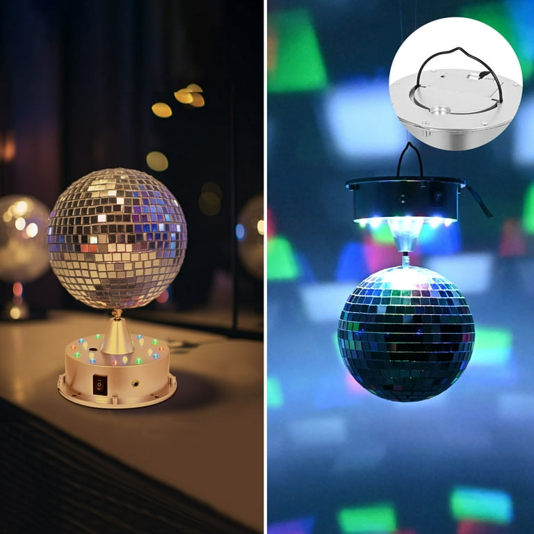 Disco Ball 12Inch Glass Mirror Ball Disco Party Mirror Ball Rotating Disco  Mirror Ball for Club Bar Stage Props Wedding Decor