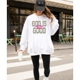 thumbnail image 3 of Camo God Is Good All The Time Sweatshirt for Women - Christian Faith Pullover White Sweatshirt Adult Medium, 3 of 7