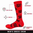 thumbnail image 4 of COUVER Unisex 100 Score Cushioned Crew Socks Red Black Size 10-13 2-Pack (4 Count), 4 of 6
