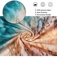 thumbnail image 4 of Ocean Beach Shower Curtain, Summer Tropical Ocean Waves Sunset Coastal Hawaii Cool Sea Seaside Scene Island Bathroom Curtain Waterproof Fabric Machine Washable with 12 Hooks, 4 of 6