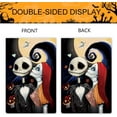 thumbnail image 4 of Halloween Ghost Garden Flag The Nightmare Garden Flag Sally Kisses Jack Vertical Double Sided Rustic Farmland Burlap Yard Lawn Outdoor Decor 28x40", 4 of 5