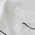 thumbnail image 6 of mgoYE Infant Baby Boy Formal Dress Shirt Bodysuit Long Sleeve Button Up One-Piece Collar Romper Jumpsuit Wedding Party, 6 of 9