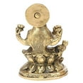 thumbnail image 3 of SAI DECORATIVE Brass Laxmi Lakshmi Goddess Murti Idol Statue Figurine Sculpture | Pooja Idols - Home Decor | Golden - 5" Inches, 3 of 4