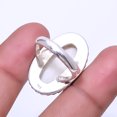 thumbnail image 2 of White Scolecite - India Designer Handmade 925 Sterling Silver Ring S.8 R94462191, 2 of 2