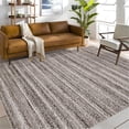 thumbnail image 2 of 9x12 Area Rugs – Soft Non-Slip Low Pile Machine Washable Modern Design Carpet for Living Room Bedroom Dining Room Office Nursery Grey/Taupe., 2 of 8