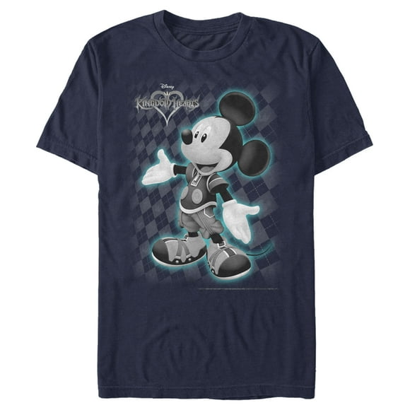 Men's Kingdom Hearts 1 King Mickey  T-Shirt - Navy Blue - 3X Large