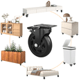 thumbnail image 5 of 4 inch Caster Wheels, 4 Pack Heavy Duty Swivel Casters Plate with Brake, No Noise Safety Total Lock PVC Wheels, 5 of 11