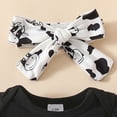 thumbnail image 6 of Baby Girl Clothes Outfit Newborn Going Home Outfit Cow Print Ruffle Romper and Short Pants Clothing Sets for Summer 0 3 6 9 12 18 Months Newborn Infant Baby Girls, 6 of 7