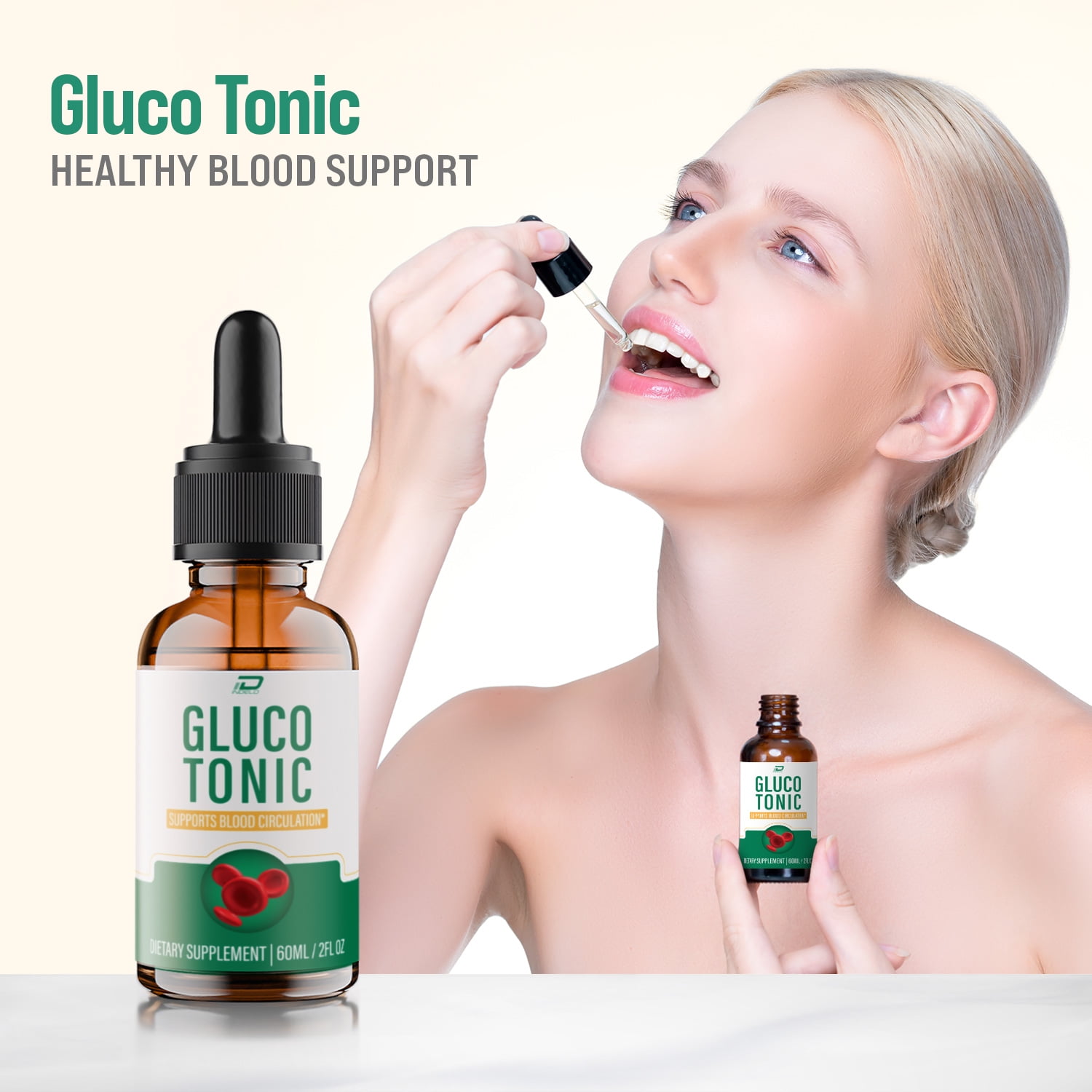 Gluco Tonic Drops Healthy Formula - GlucoTonic Liquid Drops All Natural Healthy Levels, Glocu Tonic Drops Reviews, 3 Pack, 3 Month Supply