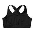 thumbnail image 4 of YONGHS Kids Girls Cirss Cross Back Crop Vest Tops Dance Yoga Workout Sports Bra 4-16 Black 6, 4 of 5