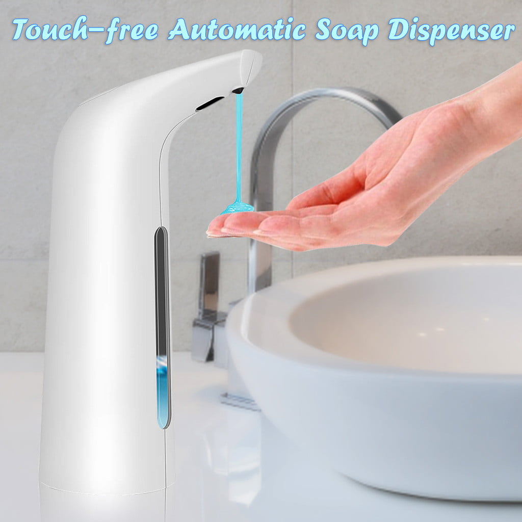 400ml Automatic Soap Dispenser Wall-Mounted Sensor Touchless Handsfree Bathroom 