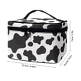 thumbnail image 6 of HELLHERO Cow Spot Print Polyester Makeup Beauty Bag Durable Portable Makeup Brush Bag Beauty Brush Holder Home Travel Office Cosmetic Storage, 6 of 6