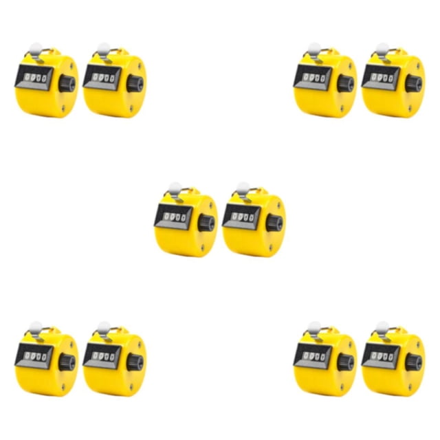 maskred 2pcs Materials Unisex Manual Counting Tally For Clear Scale Clear Accurate Scale Yellow 5Set
