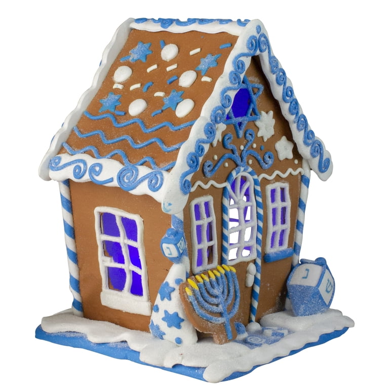 Kurt Adler LED Hanukkah Gingerbread House, 7 Inches photo 3