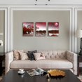 thumbnail image 6 of Wall Art For Living Room Canvas Prints Bedroom Wall Decor For Bathroom Artwork Abstract Painting Red Tree Moon Landscape Paintings 12" X 16" 3 Pieces Modern Framed Office Home Decorations For Kitchen, 6 of 6