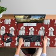 thumbnail image 4 of Long Mouse Pads for Desk,Pink Bichon Frise Desk Mats on Top Of Desks, Desk Mouse Pad Extra Large with 3mm Non-Slip Base and Stitched Edge for Gaming,Office,Work,Home 47.3"x23.6", 4 of 6