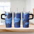 thumbnail image 2 of Camo 20oz Stainless Steel Tumbler with Handle and Straw – Insulated Travel Cup with Sliding Lid, 360° Full Wrap Printed Mug for Home, Outdoor & Sports Use, Camouflage, 2 of 6