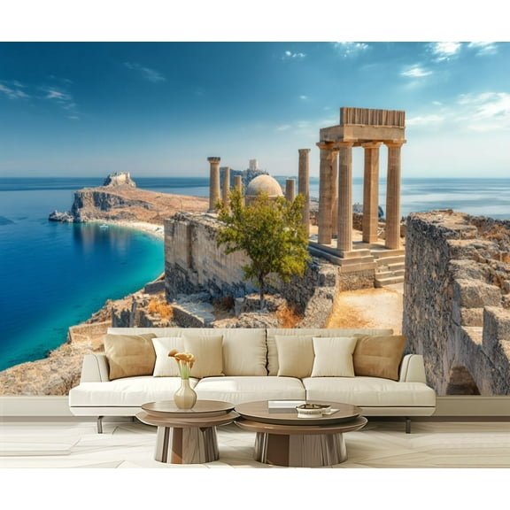 Peel and Stick Wallpaper Waterproof attraction Lindos Wall Mural Decor Self Adhesive and Removable 69in x 98in
