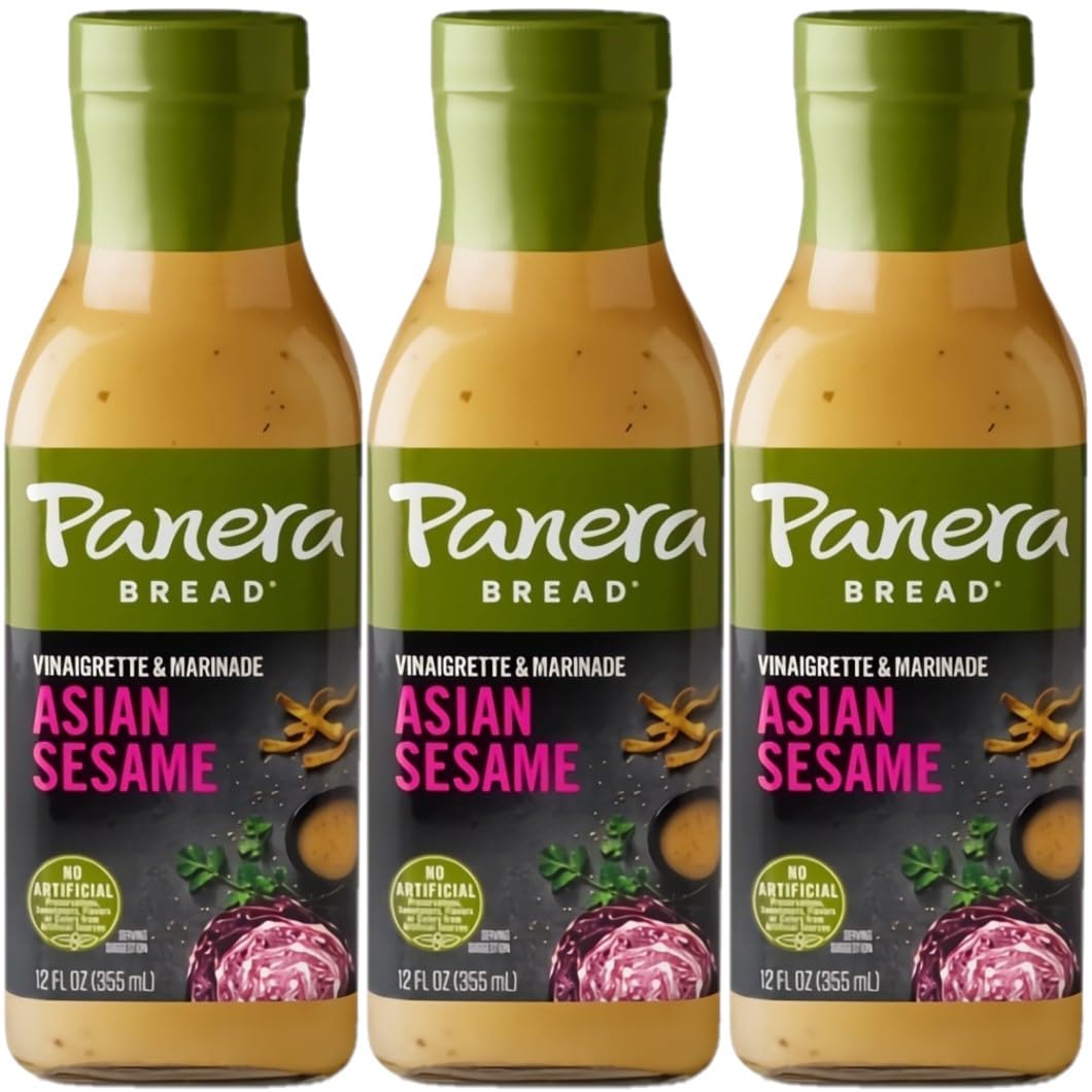 Panera Bread Asian Sesame Vinaigrette Marinade & Salad Dressing - 12 Oz, Exp 12/2025