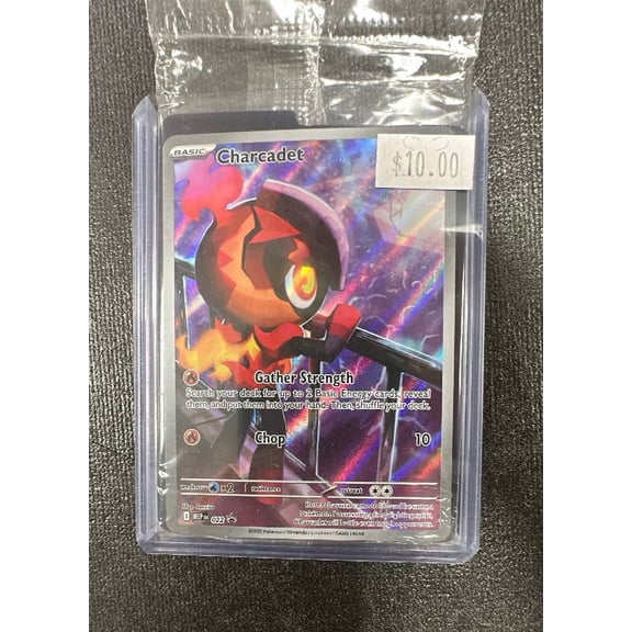Collectible 2025 Mega Evolution Charcadet Black Star Promo FA 022 Holo English Pokemon Card