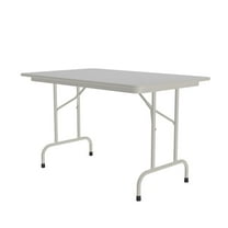 Correll 30"W x 48"D Melamine Top Folding Table in Gray Granite