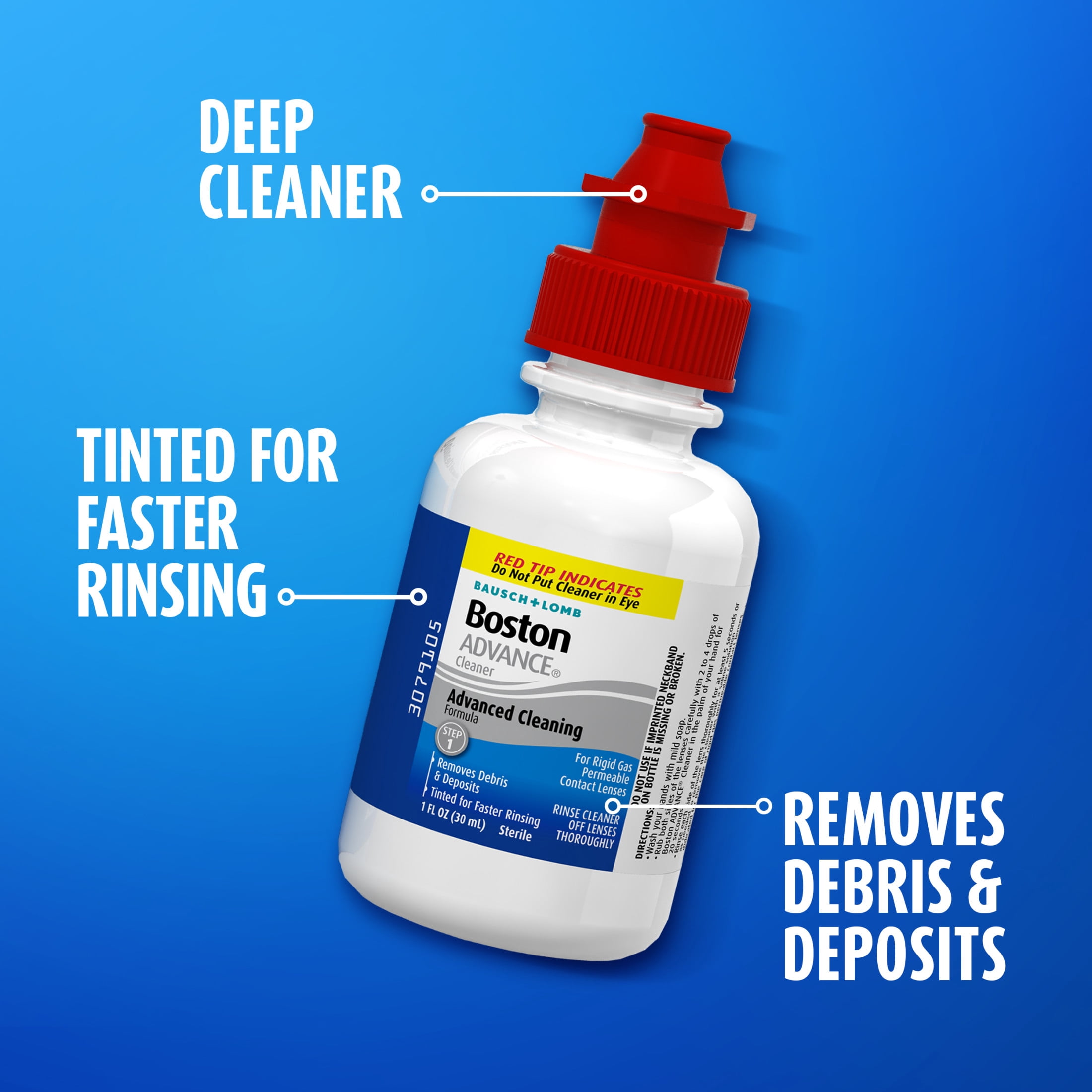 Boston ADVANCE Cleaner Eye Contact Lens Saline Solution for Rigid Gas Permeable Lenses, 1 fl oz