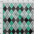 thumbnail image 3 of oneOone Cotton Silk Sea Green Fabric Argyle Craft Projects Decor Fabric Printed By The Yard 42 Inch Wide, 3 of 4